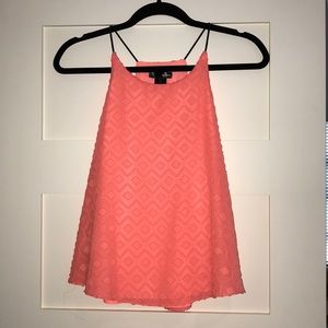 Bloomingdales coral top. NWT.